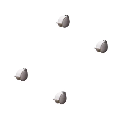 Jeu De 4 Roulettes à Frein Gris De Sauthon Baby's Sweet Home 1 Jeu De 4 Roulettes à Frein Gris De Sauthon Baby's Sweet Home