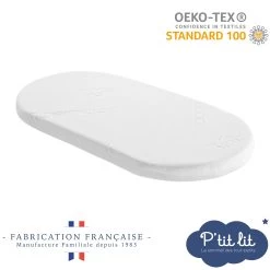 Matelas De Couffin Bambou Ecru De P'tit Lit -Bébés Produits Magasin 01063064 3