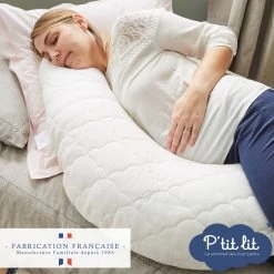 Coussin D'allaitement Bambou Ecru De P'tit Lit -Bébés Produits Magasin 01063074 5