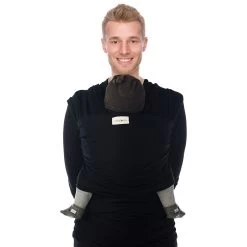 Écharpe De Portage Tricot-Slen Organic Extensible Bio Black 540 Cm De Babylonia