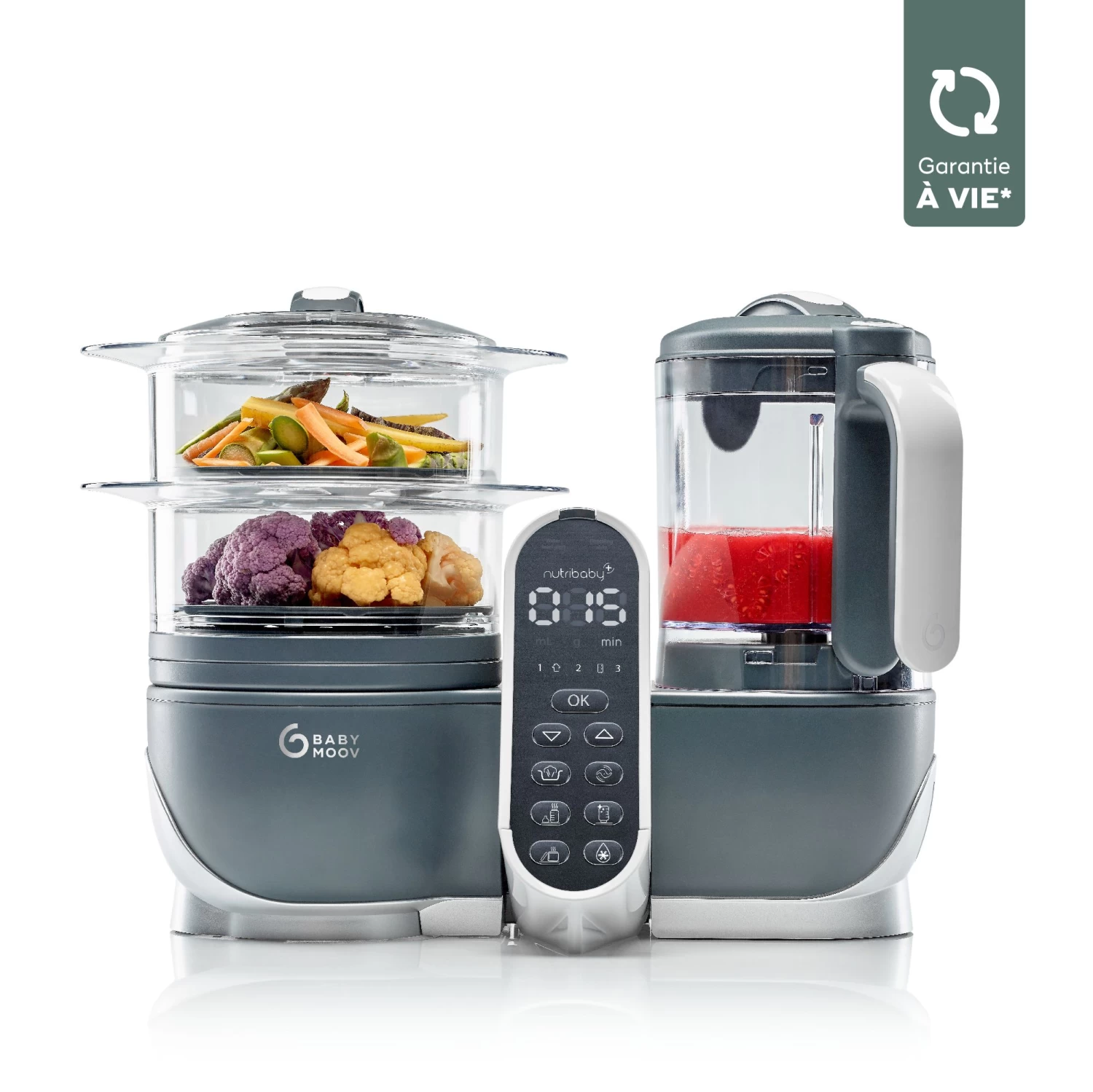 Nutribaby(+) Robot Multifonctions Bébé 6 En 1 Industrial Grey De Babymoov 1 Nutribaby(+) Robot Multifonctions Bébé 6 En 1 Industrial Grey De Babymoov