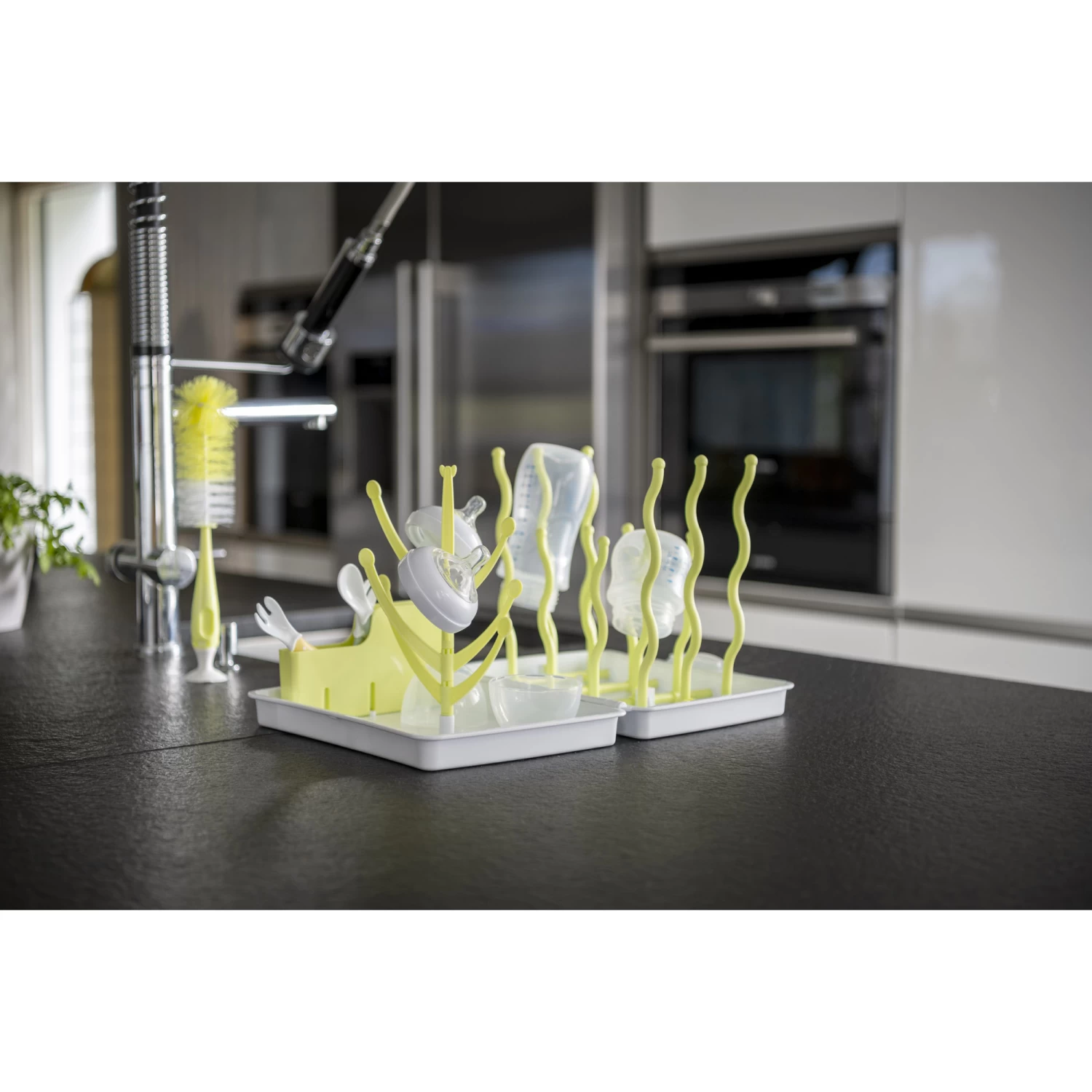 Égoutte Biberons Pliable Vert De Formula Baby 3 Égoutte Biberons Pliable Vert De Formula Baby – Image 3