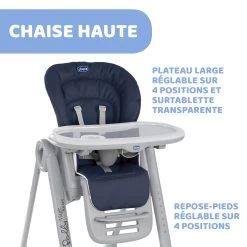 Chaise Haute Polly Magic Relax 4 Roues India Ink De Chicco -Bébés Produits Magasin 01107880 3