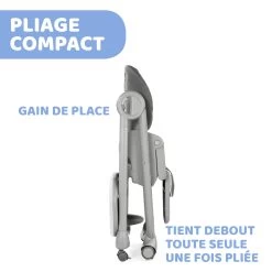 Chaise Haute Polly Magic Relax 4 Roues Graphite De Chicco -Bébés Produits Magasin 01107881 5