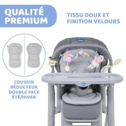 Chaise Haute Polly Magic Relax 4 Roues Graphite De Chicco -Bébés Produits Magasin 01107881 6
