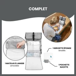 Sac à Dos à Langer Le Sancy Smokey De Babymoov -Bébés Produits Magasin 01109376 5