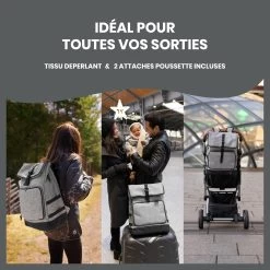 Sac à Dos à Langer Le Sancy Smokey De Babymoov -Bébés Produits Magasin 01109376 6