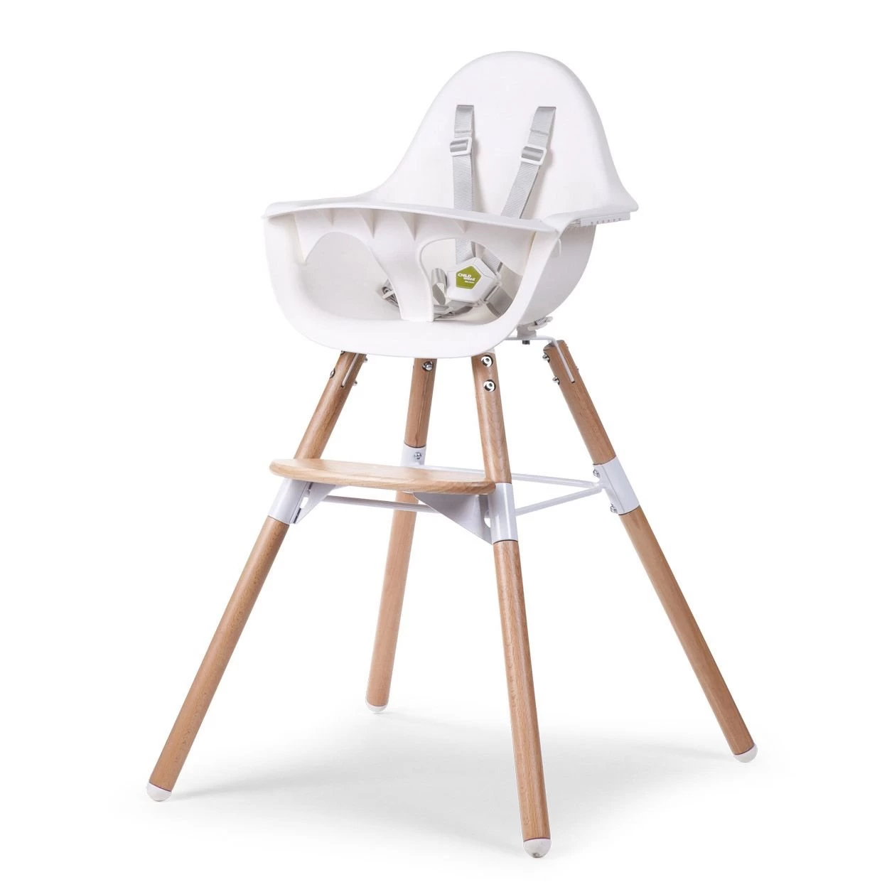 Chaise Haute Evolu 2 + Arceau Naturel/Blanc De Childhome 1 Chaise Haute Evolu 2 + Arceau Naturel/Blanc De Childhome