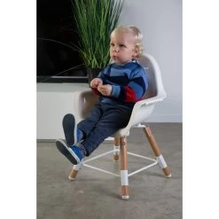 Chaise Haute Evolu 2 + Arceau Naturel/Blanc De Childhome 19 Chaise Haute Evolu 2 + Arceau Naturel/Blanc De Childhome -Bébés Produits Magasin 01115616 10