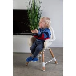 Chaise Haute Evolu 2 + Arceau Naturel/Blanc De Childhome 18 Chaise Haute Evolu 2 + Arceau Naturel/Blanc De Childhome -Bébés Produits Magasin 01115616 9