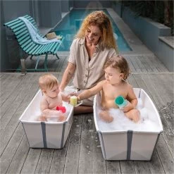 Baignoire Flexi Bath™ XL Transparent Bleu De Stokke® -Bébés Produits Magasin 01125189 5