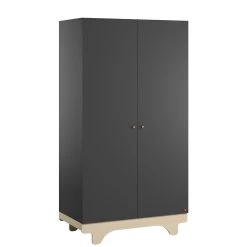Playwood Armoire 2 Portes Graphite/Bois De Vox