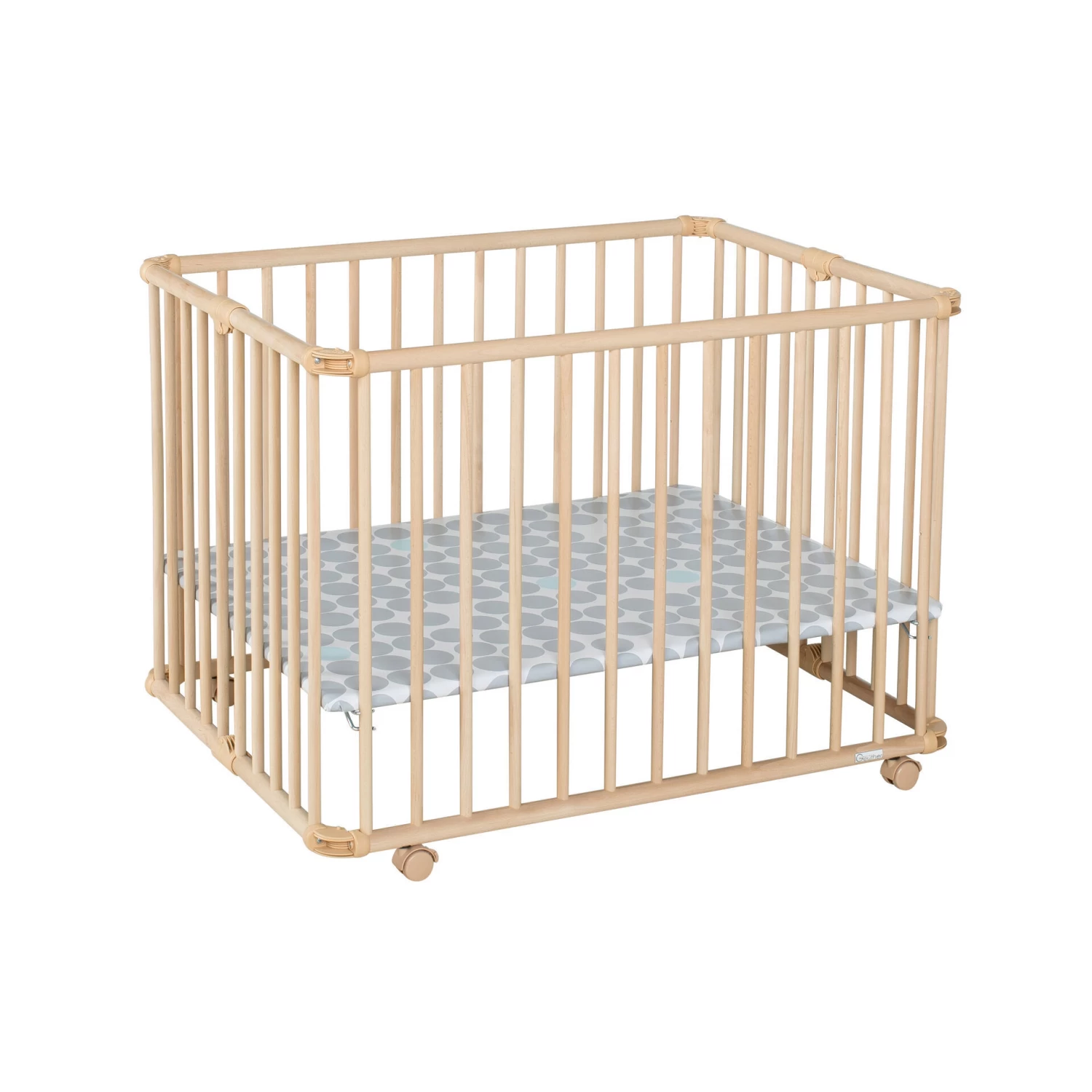 Parc Pliable Lucilee+ Petit Modèle Naturel Pois Gris De Geuther 2 Parc Pliable Lucilee+ Petit Modèle Naturel Pois Gris De Geuther – Image 2