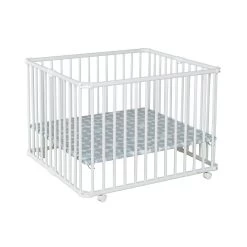 Parc Pliable Lucilee+ Blanc Pois Gris De Geuther