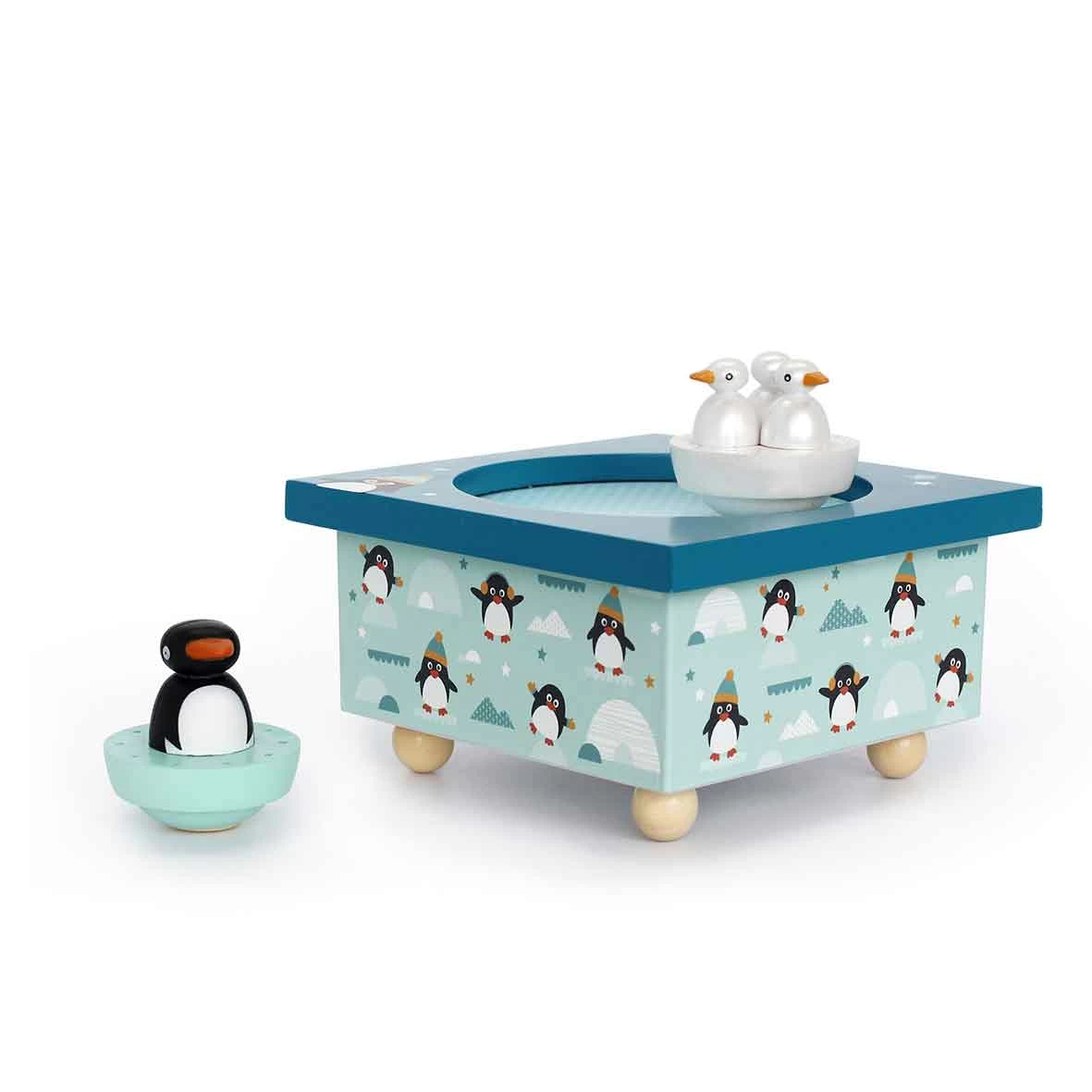 Boîte à Musique Bois Pingouin De Trousselier 2 Boîte à Musique Bois Pingouin De Trousselier – Image 2