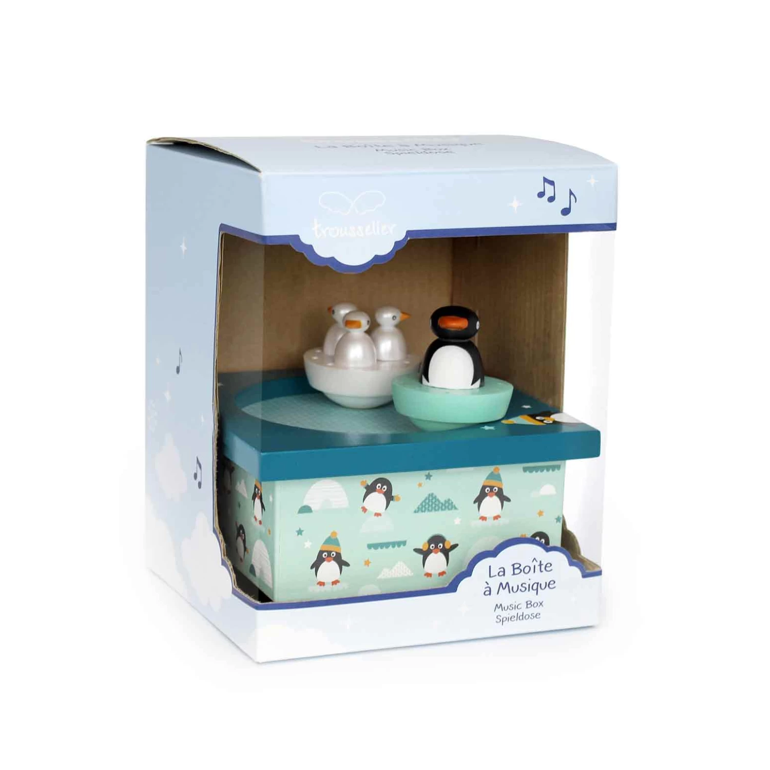 Boîte à Musique Bois Pingouin De Trousselier 5 Boîte à Musique Bois Pingouin De Trousselier – Image 5