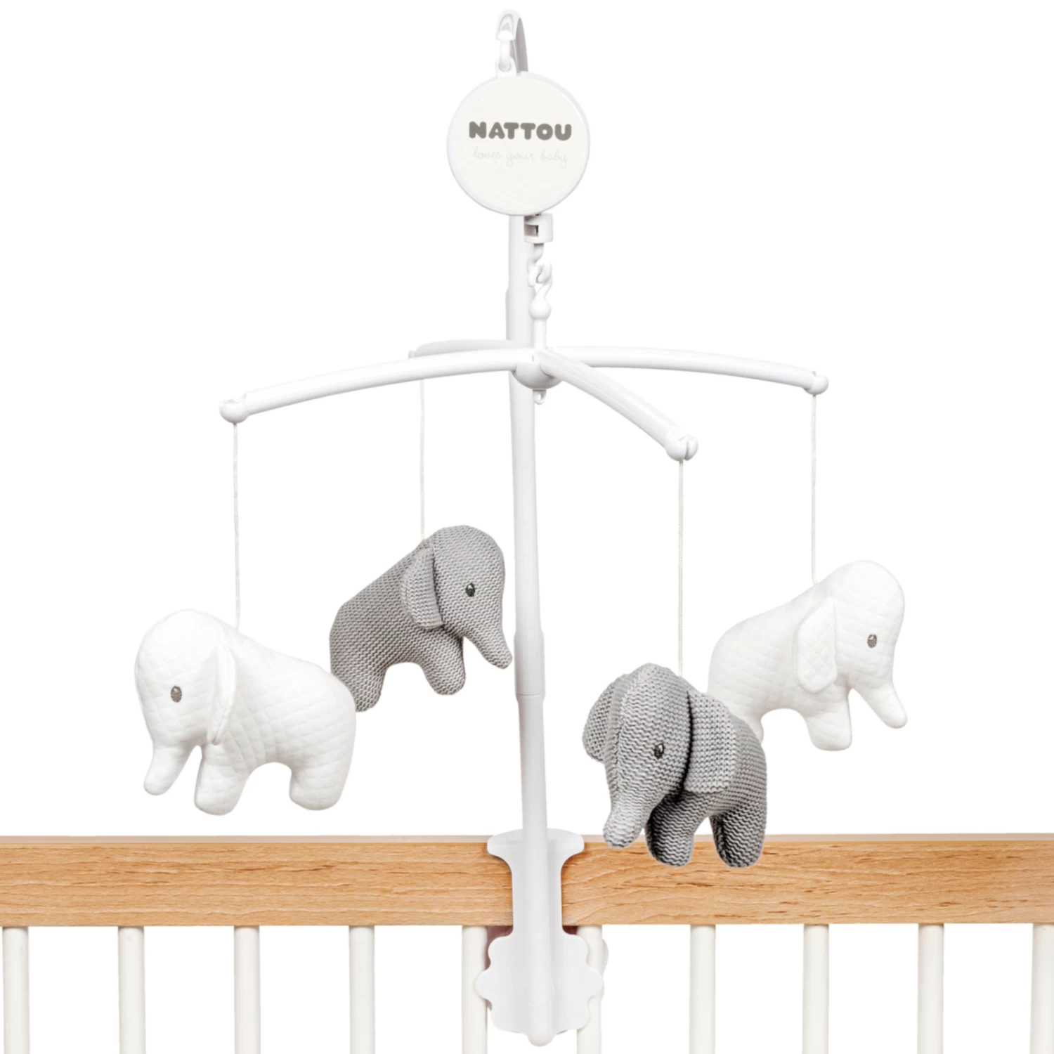 Tembo Mobile Blanc/Gris De Nattou 1 Tembo Mobile Blanc/Gris De Nattou
