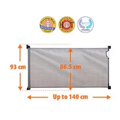 Barrière De Sécurité Rétractable 0-140 Cm Gris De Dreambaby -Bébés Produits Magasin 01140819 3