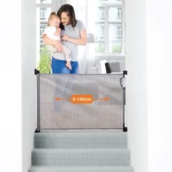 Barrière De Sécurité Rétractable 0-140 Cm Gris De Dreambaby -Bébés Produits Magasin 01140819 6