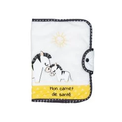 Pluche Et Pompon Protège Carnet De Santé Blanc/Jaune De Sauthon Baby's Sweet Home