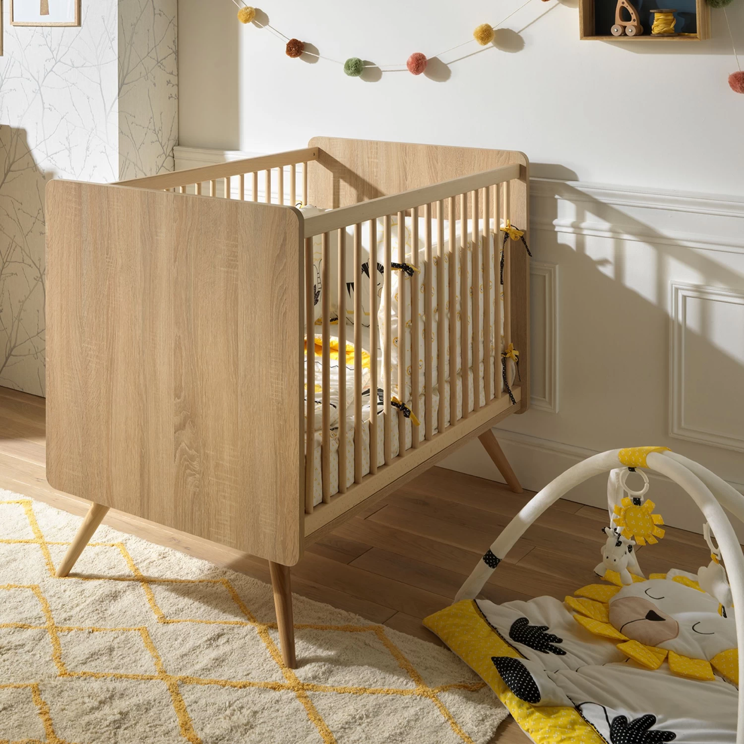 Sixties Lit Bébé 60x120 Bois De Sauthon Baby's Sweet Home 2 Sixties Lit Bébé 60x120 Bois De Sauthon Baby's Sweet Home – Image 2