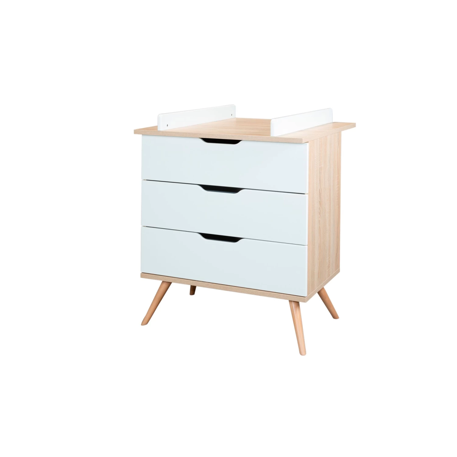 Sixties Commode 3 Tiroirs Blanc De Sauthon Baby's Sweet Home 2 Sixties Commode 3 Tiroirs Blanc De Sauthon Baby's Sweet Home – Image 2