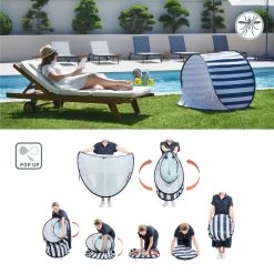 Tente Anti-UV Haute Protection 50+ Marinière Bleu De Babymoov -Bébés Produits Magasin 01148352 4