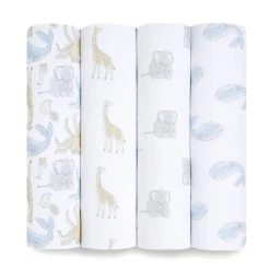 Lot De 4 Maxi-Langes Mousseline Natural History De Aden + Anais Essentials