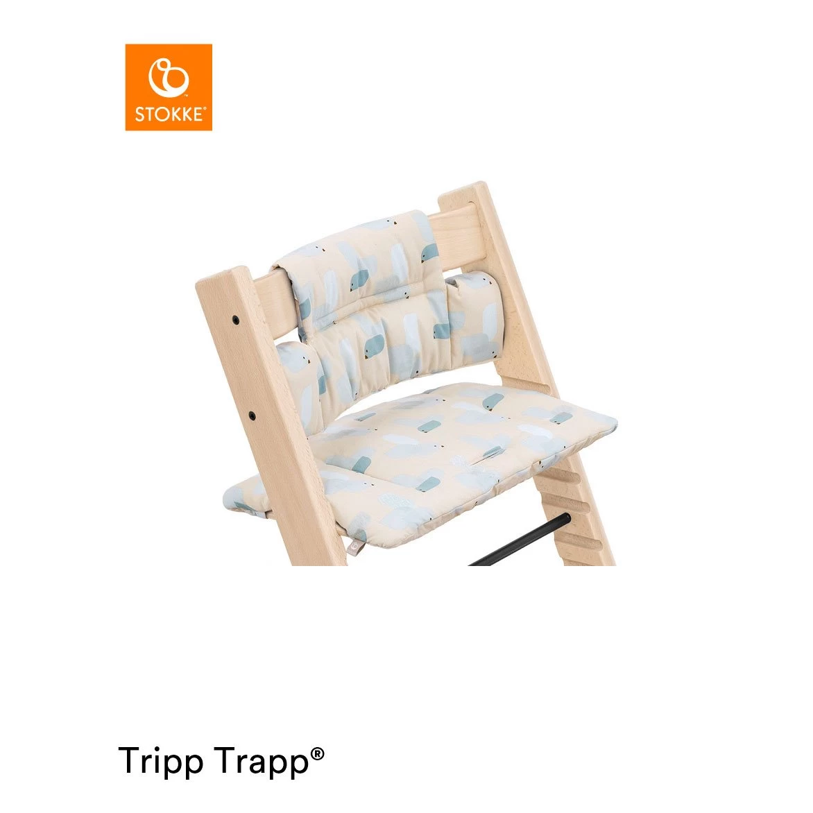 Coussin De Chaise Tripp Trapp® Bird Blue De Stokke® 2 Coussin De Chaise Tripp Trapp® Bird Blue De Stokke® – Image 2