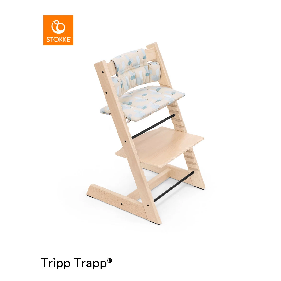 Coussin De Chaise Tripp Trapp® Bird Blue De Stokke® 5 Coussin De Chaise Tripp Trapp® Bird Blue De Stokke® – Image 5