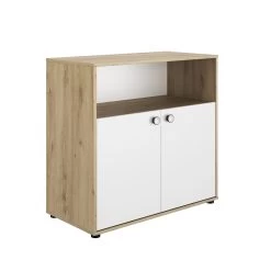 Commode 2 Portes Arthur Blanc/Chêne De Galipette 6 Commode 2 Portes Arthur Blanc/Chêne De Galipette -Bébés Produits Magasin 01155905 3