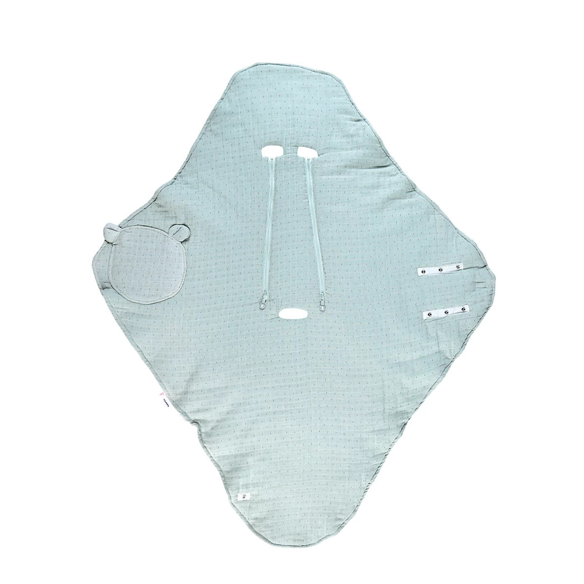 Mix & Match Couverture Promenade Mousseline Bio Safari Sauge De Noukies 3 Mix & Match Couverture Promenade Mousseline Bio Safari Sauge De Noukies – Image 3