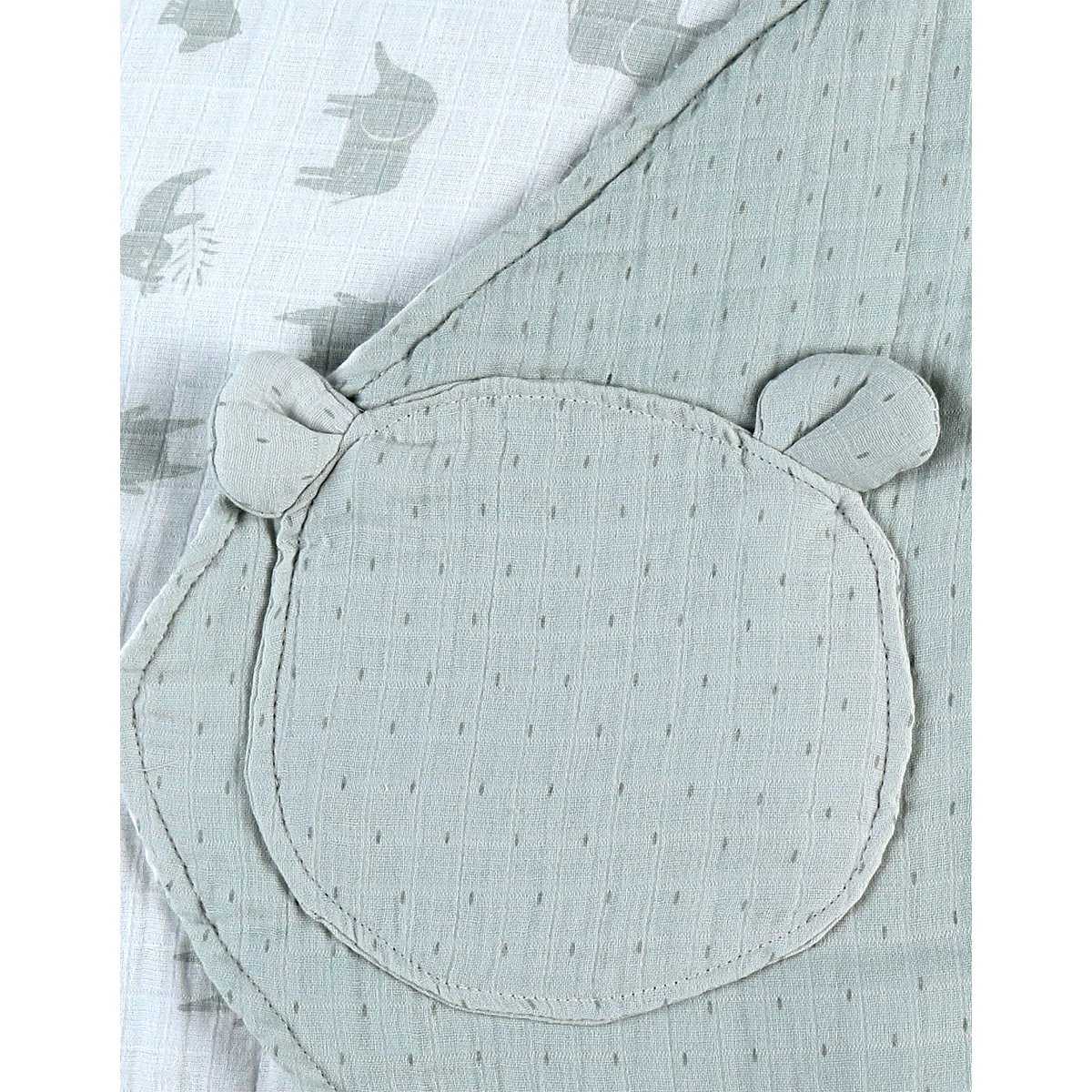 Mix & Match Couverture Promenade Mousseline Bio Safari Sauge De Noukies 7 Mix & Match Couverture Promenade Mousseline Bio Safari Sauge De Noukies – Image 7