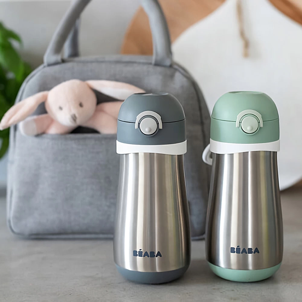 Beaba Gourde Inox Vert Sauge 350 Ml De Béaba 2 Beaba Gourde Inox Vert Sauge 350 Ml De Béaba – Image 2