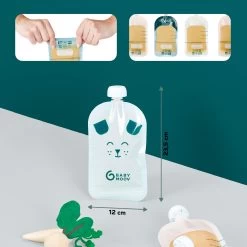 Lot De 20 Gourdes Réutilisables Isy Pouches 150 Ml De Babymoov 10 Lot De 20 Gourdes Réutilisables Isy Pouches 150 Ml De Babymoov -Bébés Produits Magasin 01172518 5