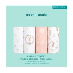 Lot De 4 Maxi-Langes Mousseline Blushing Bunnies De Aden + Anais Essentials 11 Lot De 4 Maxi-Langes Mousseline Blushing Bunnies De Aden + Anais Essentials -Bébés Produits Magasin 01172653 6
