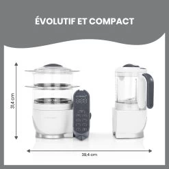 Pack Batch Cooking Nutribaby(+) & 3 Babybols 250mL Blanc De Babymoov -Bébés Produits Magasin 01174504 8