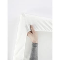 Drap Housse Bio Pour Lit De Voyage Light Blanc De BabyBjörn -Bébés Produits Magasin 23662593 2
