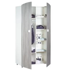 Hugo Armoire 2 Portes Gris / Blanc De Sauthon Baby's Sweet Home -Bébés Produits Magasin 66857287 1